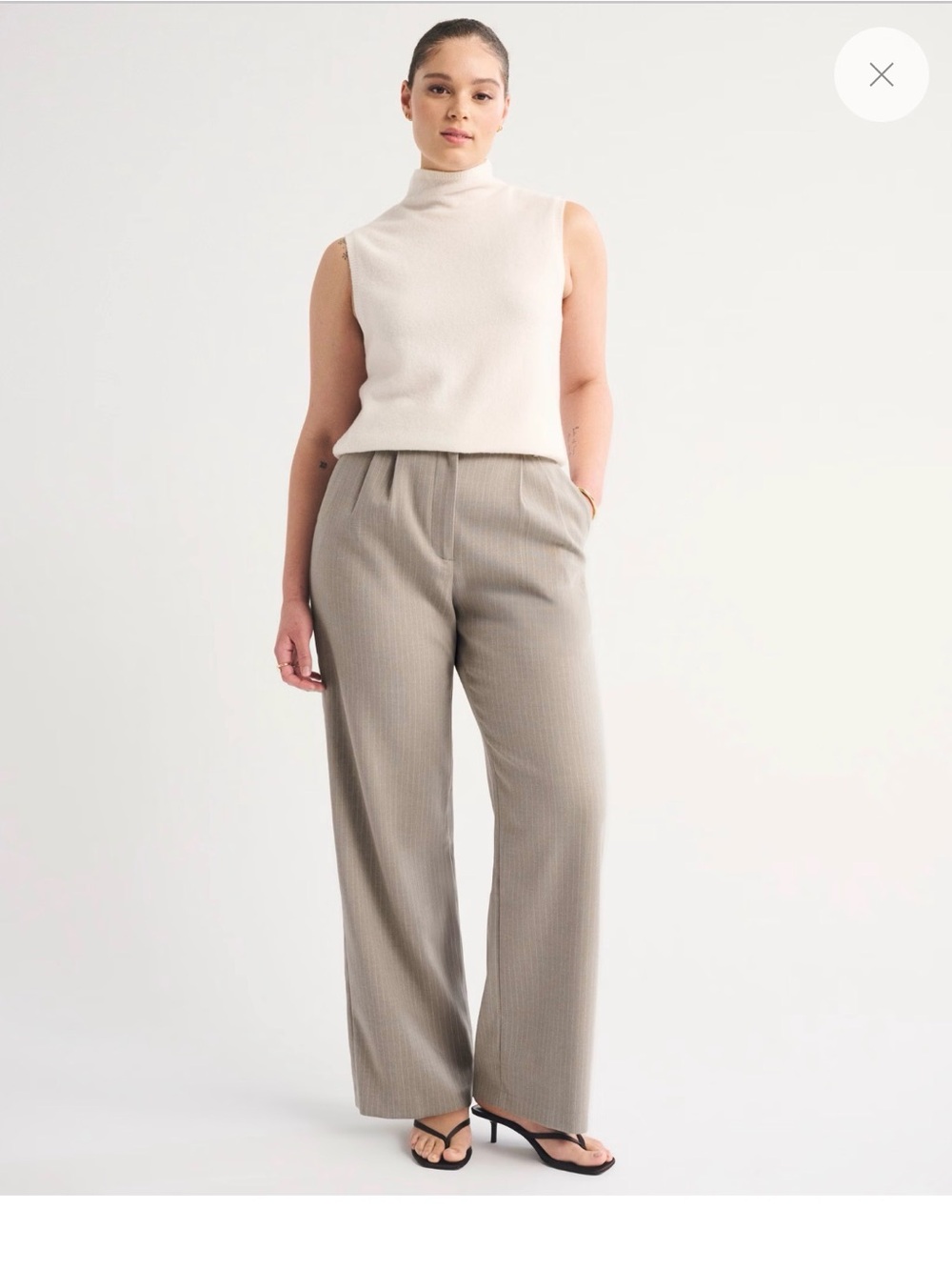 Abercrombie and fitch Sloane Tailored Wide Leg high rise Pant